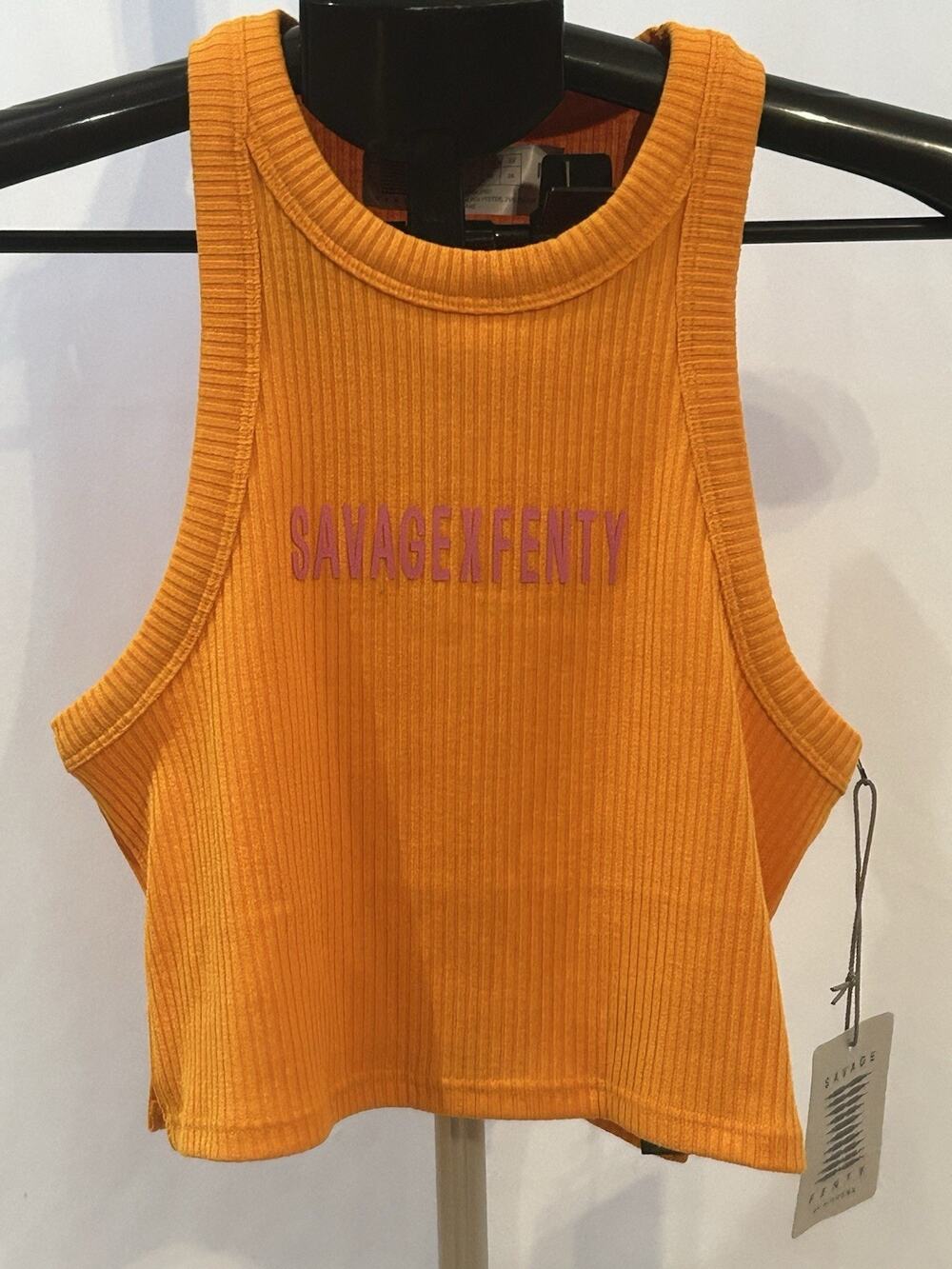 NWT Savage X Fenty Women's Orange Crop Tank Top - Size M
